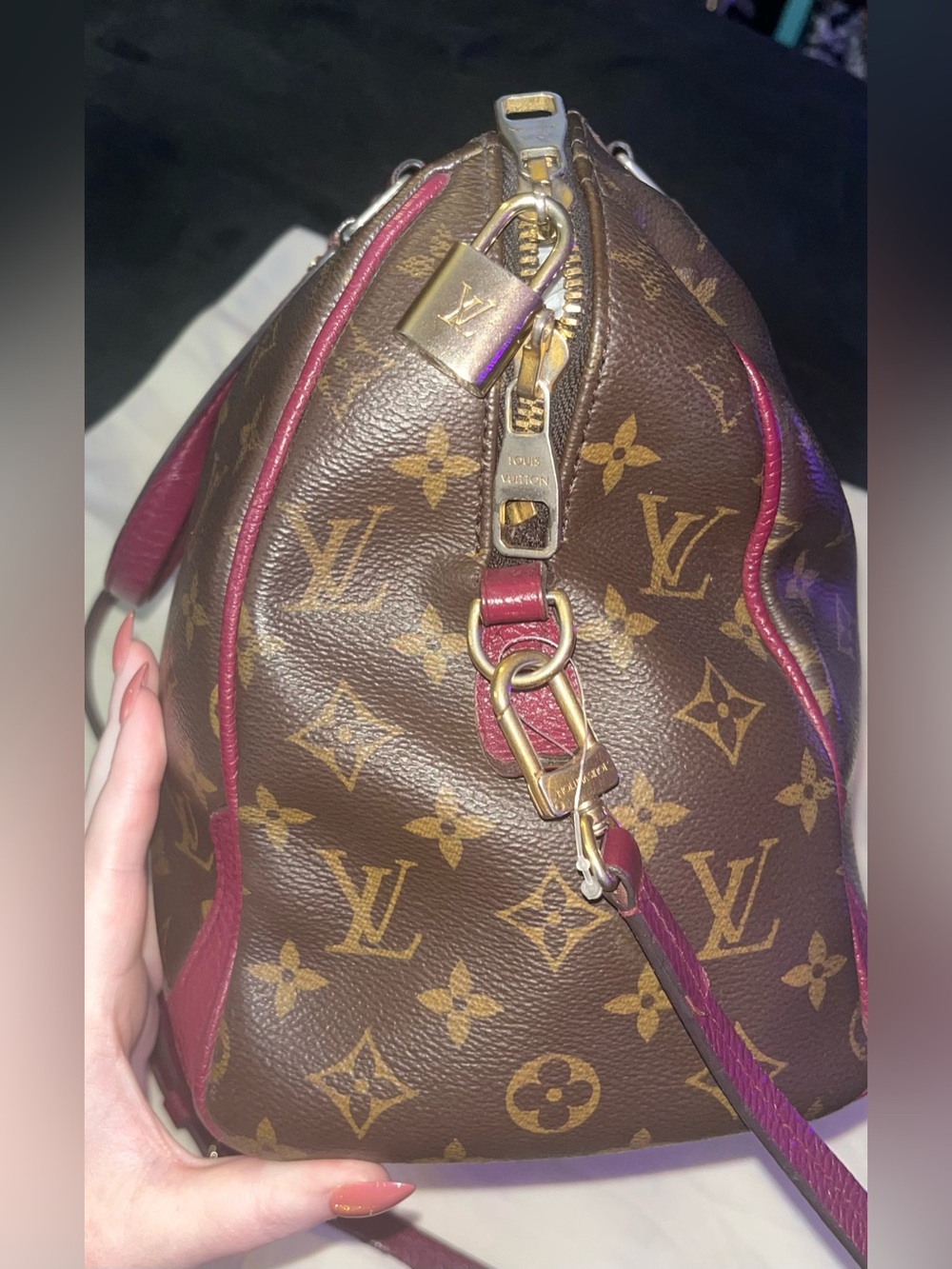 Authentic Louis Vuitton Retiro NM Monogram Canvas And Aurore Leather Trim - Picture 4 of 16